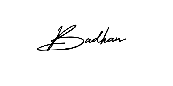 Create a beautiful signature design for name Badhan. With this signature (AmerikaSignatureDemo-Regular) fonts, you can make a handwritten signature for free. Badhan signature style 3 images and pictures png