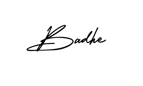 Also we have Badhe name is the best signature style. Create professional handwritten signature collection using AmerikaSignatureDemo-Regular autograph style. Badhe signature style 3 images and pictures png