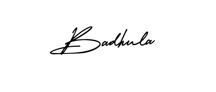 Design your own signature with our free online signature maker. With this signature software, you can create a handwritten (AmerikaSignatureDemo-Regular) signature for name Badhula. Badhula signature style 3 images and pictures png