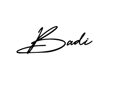 Use a signature maker to create a handwritten signature online. With this signature software, you can design (AmerikaSignatureDemo-Regular) your own signature for name Badi. Badi signature style 3 images and pictures png