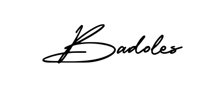 Create your official email sign-off with Badoles name in AmerikaSignatureDemo-Regular style. Crisp, clean, and perfectly legible across all screens. Badoles signature style 3 images and pictures png