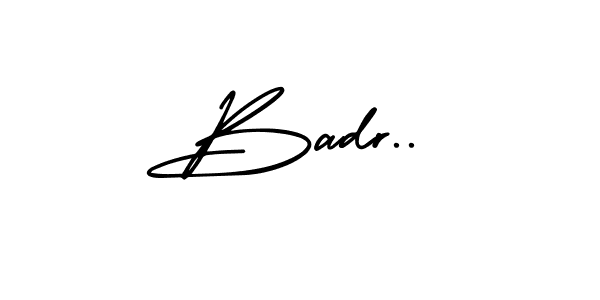 Use a signature maker to create a handwritten signature online. With this signature software, you can design (AmerikaSignatureDemo-Regular) your own signature for name Badr... Badr.. signature style 3 images and pictures png