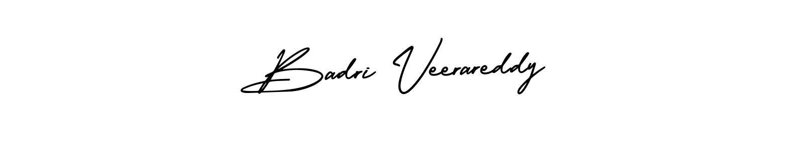 Create a beautiful signature design for name Badri Veerareddy. With this signature (AmerikaSignatureDemo-Regular) fonts, you can make a handwritten signature for free. Badri Veerareddy signature style 3 images and pictures png