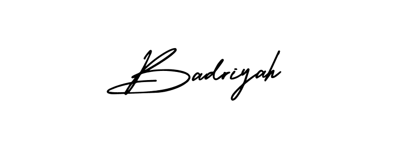 Badriyah stylish signature style. Best Handwritten Sign (AmerikaSignatureDemo-Regular) for my name. Handwritten Signature Collection Ideas for my name Badriyah. Badriyah signature style 3 images and pictures png
