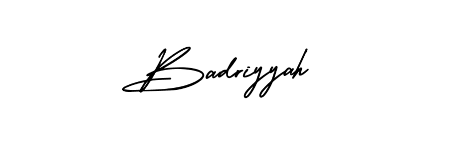Badriyyah stylish signature style. Best Handwritten Sign (AmerikaSignatureDemo-Regular) for my name. Handwritten Signature Collection Ideas for my name Badriyyah. Badriyyah signature style 3 images and pictures png