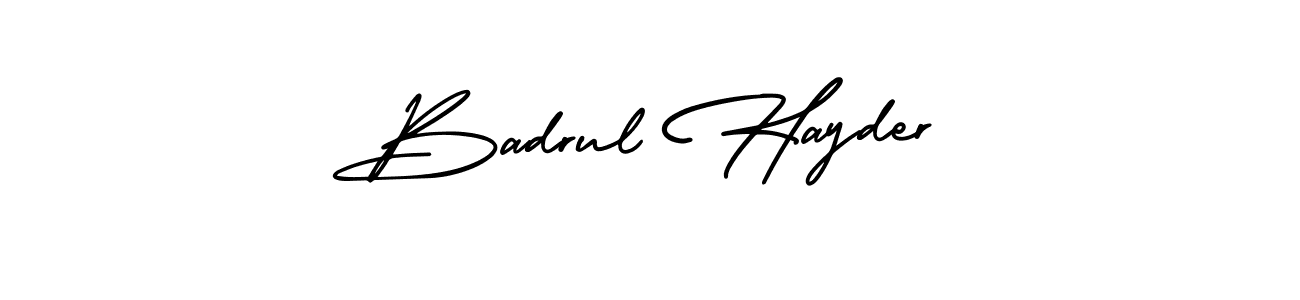 Make a beautiful signature design for name Badrul Hayder. With this signature (AmerikaSignatureDemo-Regular) style, you can create a handwritten signature for free. Badrul Hayder signature style 3 images and pictures png