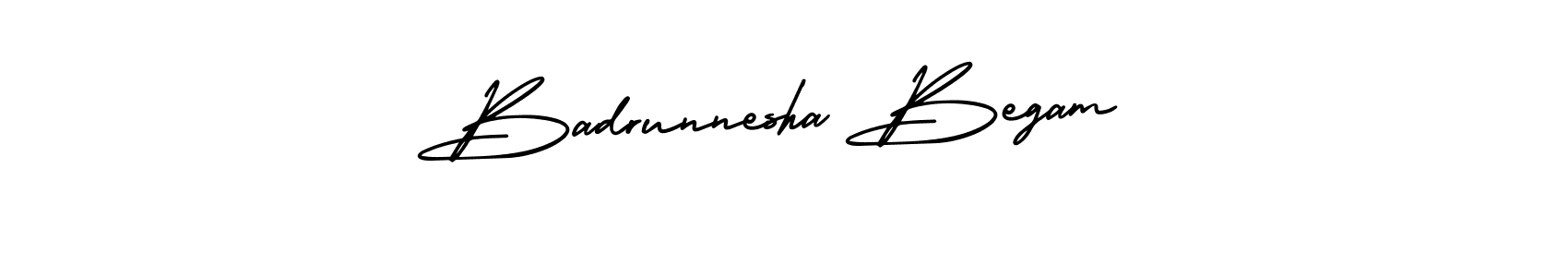 Make a beautiful signature design for name Badrunnesha Begam. With this signature (AmerikaSignatureDemo-Regular) style, you can create a handwritten signature for free. Badrunnesha Begam signature style 3 images and pictures png