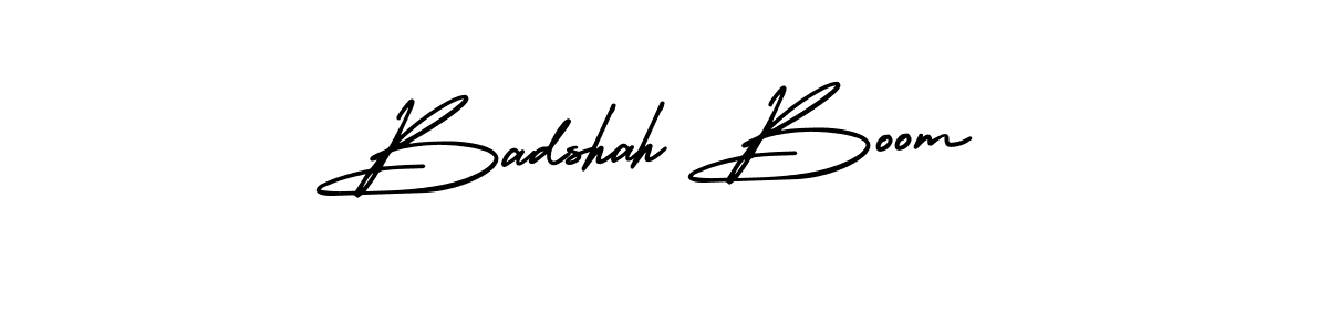 You should practise on your own different ways (AmerikaSignatureDemo-Regular) to write your name (Badshah Boom) in signature. don't let someone else do it for you. Badshah Boom signature style 3 images and pictures png