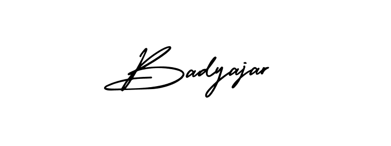 It looks lik you need a new signature style for name Badyajar. Design unique handwritten (AmerikaSignatureDemo-Regular) signature with our free signature maker in just a few clicks. Badyajar signature style 3 images and pictures png