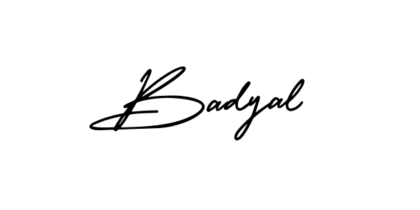 How to Draw Badyal signature style? AmerikaSignatureDemo-Regular is a latest design signature styles for name Badyal. Badyal signature style 3 images and pictures png