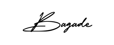 Designed for modern professionals: Bagade name signature crafted with AmerikaSignatureDemo-Regular script. Ready for digital PDF workflows. Bagade signature style 3 images and pictures png