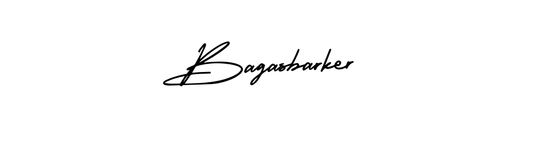 You should practise on your own different ways (AmerikaSignatureDemo-Regular) to write your name (Bagasbarker) in signature. don't let someone else do it for you. Bagasbarker signature style 3 images and pictures png