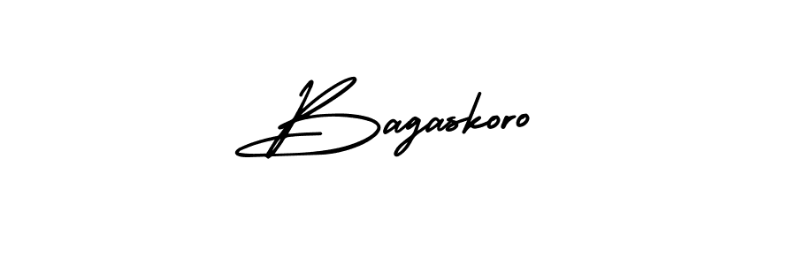 Create a beautiful signature design for name Bagaskoro. With this signature (AmerikaSignatureDemo-Regular) fonts, you can make a handwritten signature for free. Bagaskoro signature style 3 images and pictures png