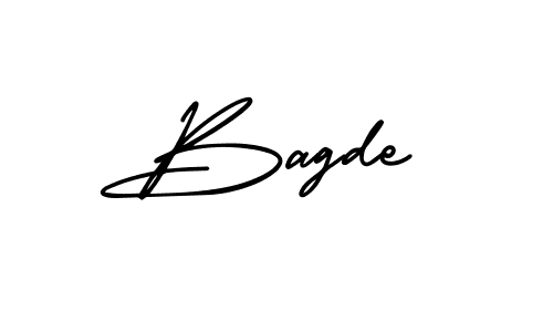 You should practise on your own different ways (AmerikaSignatureDemo-Regular) to write your name (Bagde) in signature. don't let someone else do it for you. Bagde signature style 3 images and pictures png