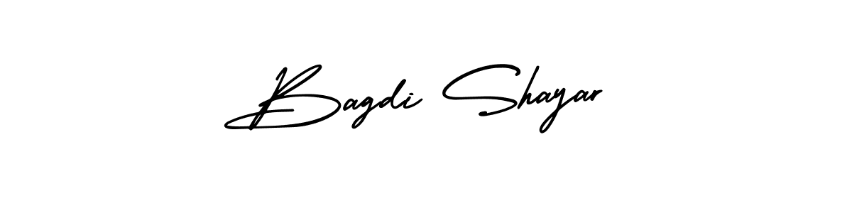 How to make Bagdi Shayar signature? AmerikaSignatureDemo-Regular is a professional autograph style. Create handwritten signature for Bagdi Shayar name. Bagdi Shayar signature style 3 images and pictures png