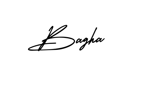 Make a beautiful signature design for name Bagha. With this signature (AmerikaSignatureDemo-Regular) style, you can create a handwritten signature for free. Bagha signature style 3 images and pictures png