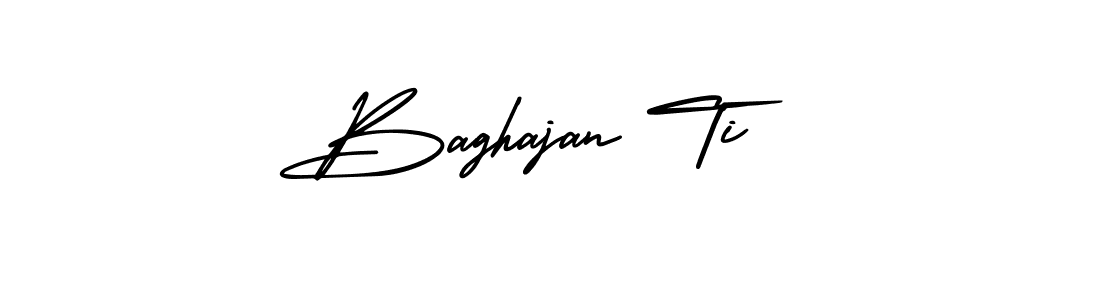 How to make Baghajan Ti name signature. Use AmerikaSignatureDemo-Regular style for creating short signs online. This is the latest handwritten sign. Baghajan Ti signature style 3 images and pictures png