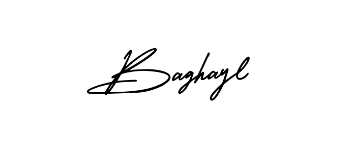 How to make Baghayl name signature. Use AmerikaSignatureDemo-Regular style for creating short signs online. This is the latest handwritten sign. Baghayl signature style 3 images and pictures png