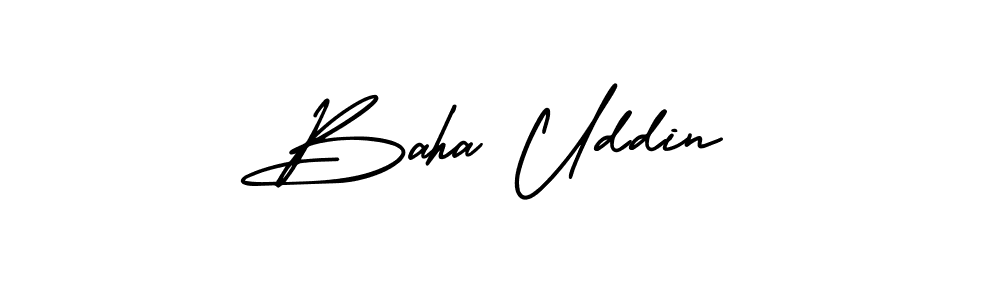 Design your own signature with our free online signature maker. With this signature software, you can create a handwritten (AmerikaSignatureDemo-Regular) signature for name Baha Uddin. Baha Uddin signature style 3 images and pictures png