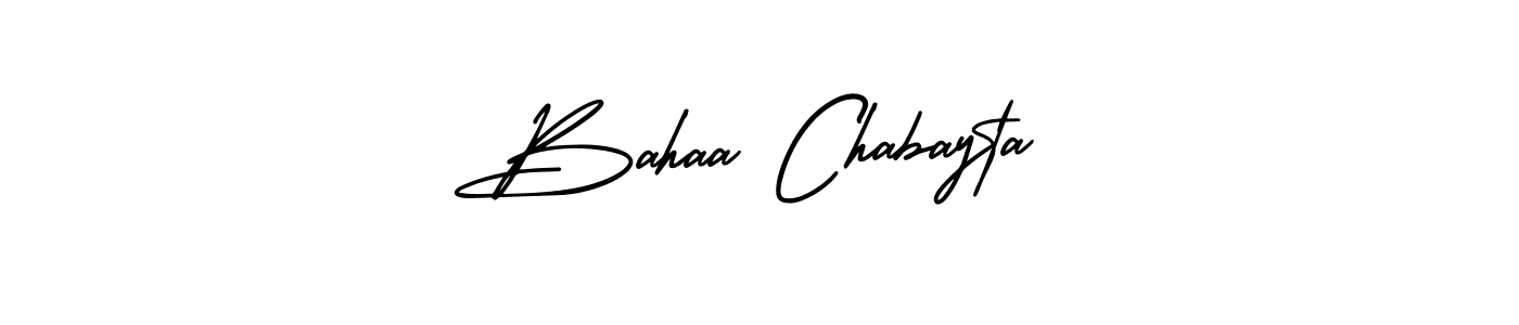 How to make Bahaa Chabayta name signature. Use AmerikaSignatureDemo-Regular style for creating short signs online. This is the latest handwritten sign. Bahaa Chabayta signature style 3 images and pictures png