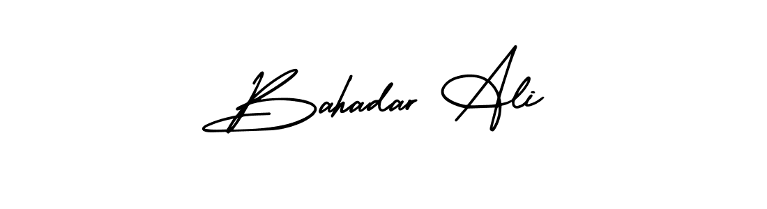 How to Draw Bahadar Ali signature style? AmerikaSignatureDemo-Regular is a latest design signature styles for name Bahadar Ali. Bahadar Ali signature style 3 images and pictures png