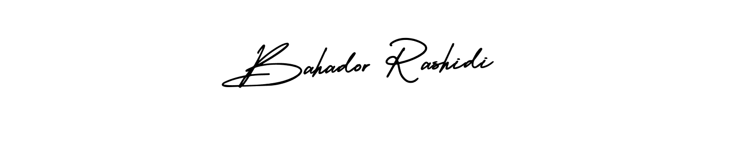 How to make Bahador Rashidi signature? AmerikaSignatureDemo-Regular is a professional autograph style. Create handwritten signature for Bahador Rashidi name. Bahador Rashidi signature style 3 images and pictures png