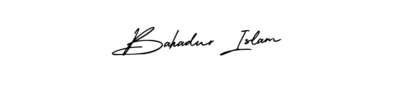 It looks lik you need a new signature style for name Bahadur Islam. Design unique handwritten (AmerikaSignatureDemo-Regular) signature with our free signature maker in just a few clicks. Bahadur Islam signature style 3 images and pictures png