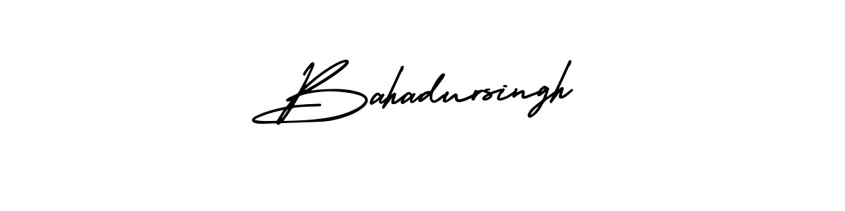How to make Bahadursingh name signature. Use AmerikaSignatureDemo-Regular style for creating short signs online. This is the latest handwritten sign. Bahadursingh signature style 3 images and pictures png
