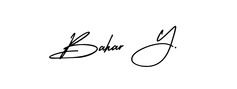 Create a beautiful signature design for name Bahar Y.. With this signature (AmerikaSignatureDemo-Regular) fonts, you can make a handwritten signature for free. Bahar Y. signature style 3 images and pictures png