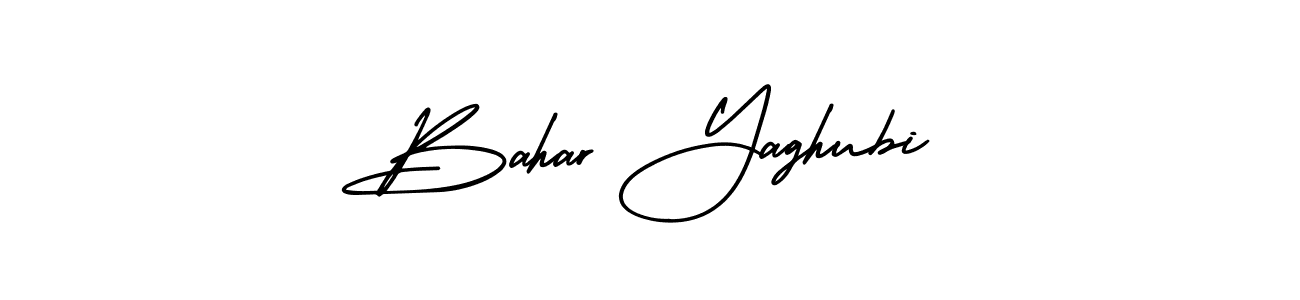 Also You can easily find your signature by using the search form. We will create Bahar Yaghubi name handwritten signature images for you free of cost using AmerikaSignatureDemo-Regular sign style. Bahar Yaghubi signature style 3 images and pictures png