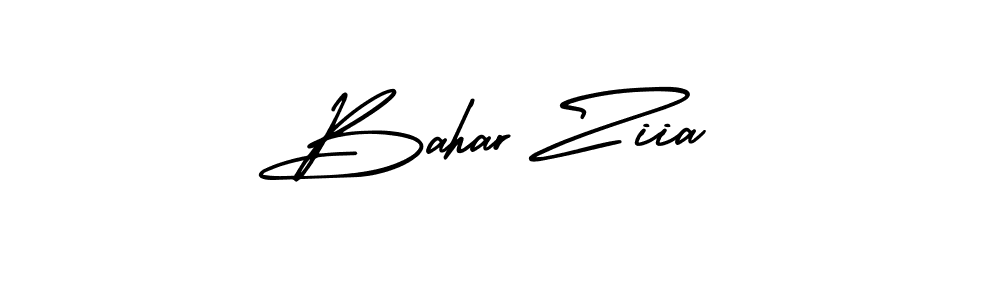 The best way (AmerikaSignatureDemo-Regular) to make a short signature is to pick only two or three words in your name. The name Bahar Ziia include a total of six letters. For converting this name. Bahar Ziia signature style 3 images and pictures png