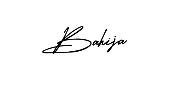 Also You can easily find your signature by using the search form. We will create Bahija name handwritten signature images for you free of cost using AmerikaSignatureDemo-Regular sign style. Bahija signature style 3 images and pictures png