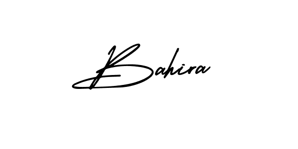How to make Bahira name signature. Use AmerikaSignatureDemo-Regular style for creating short signs online. This is the latest handwritten sign. Bahira signature style 3 images and pictures png