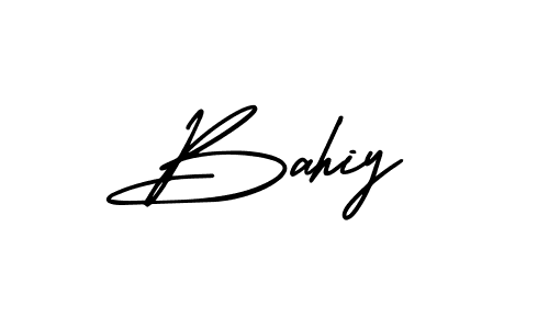 Create a beautiful signature design for name Bahiy. With this signature (AmerikaSignatureDemo-Regular) fonts, you can make a handwritten signature for free. Bahiy signature style 3 images and pictures png