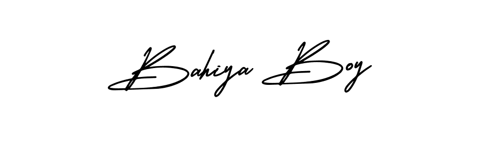 Bahiya Boy stylish signature style. Best Handwritten Sign (AmerikaSignatureDemo-Regular) for my name. Handwritten Signature Collection Ideas for my name Bahiya Boy. Bahiya Boy signature style 3 images and pictures png