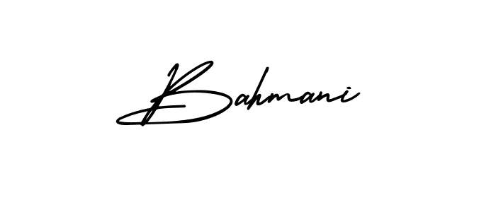 It looks lik you need a new signature style for name Bahmani. Design unique handwritten (AmerikaSignatureDemo-Regular) signature with our free signature maker in just a few clicks. Bahmani signature style 3 images and pictures png