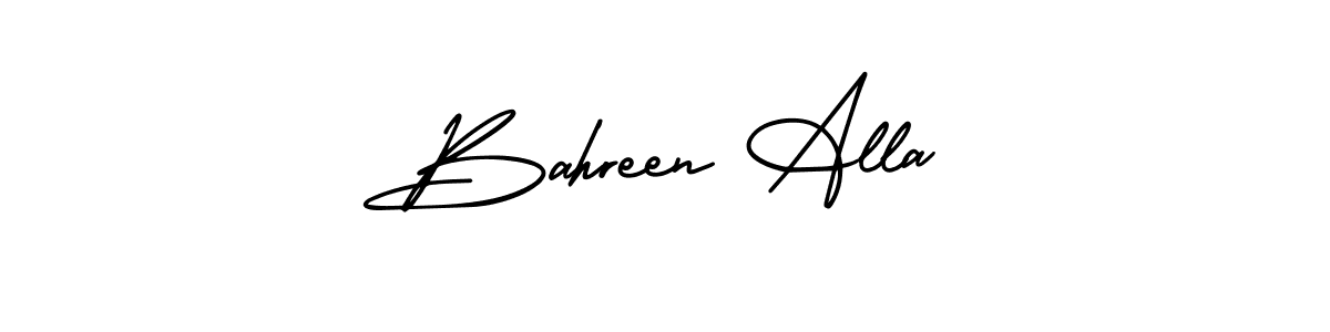 It looks lik you need a new signature style for name Bahreen Alla. Design unique handwritten (AmerikaSignatureDemo-Regular) signature with our free signature maker in just a few clicks. Bahreen Alla signature style 3 images and pictures png