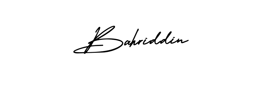 Use a signature maker to create a handwritten signature online. With this signature software, you can design (AmerikaSignatureDemo-Regular) your own signature for name Bahriddin. Bahriddin signature style 3 images and pictures png