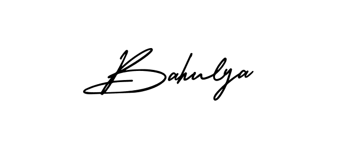 How to make Bahulya signature? AmerikaSignatureDemo-Regular is a professional autograph style. Create handwritten signature for Bahulya name. Bahulya signature style 3 images and pictures png