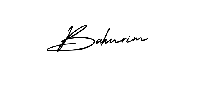 How to make Bahurim name signature. Use AmerikaSignatureDemo-Regular style for creating short signs online. This is the latest handwritten sign. Bahurim signature style 3 images and pictures png