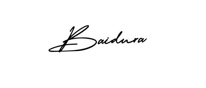 Use a signature maker to create a handwritten signature online. With this signature software, you can design (AmerikaSignatureDemo-Regular) your own signature for name Baidura. Baidura signature style 3 images and pictures png