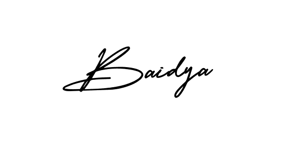 Make a beautiful signature design for name Baidya. With this signature (AmerikaSignatureDemo-Regular) style, you can create a handwritten signature for free. Baidya signature style 3 images and pictures png