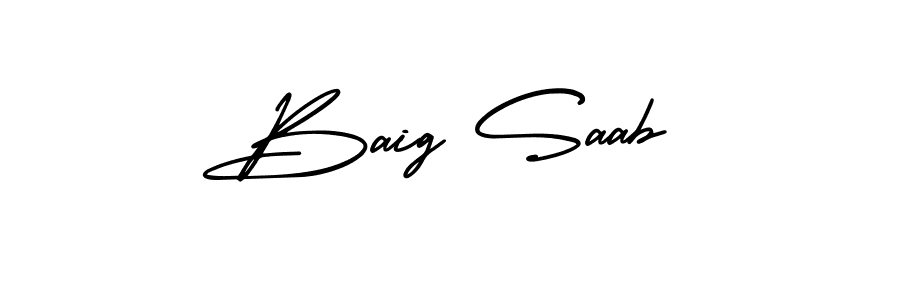 It looks lik you need a new signature style for name Baig Saab. Design unique handwritten (AmerikaSignatureDemo-Regular) signature with our free signature maker in just a few clicks. Baig Saab signature style 3 images and pictures png