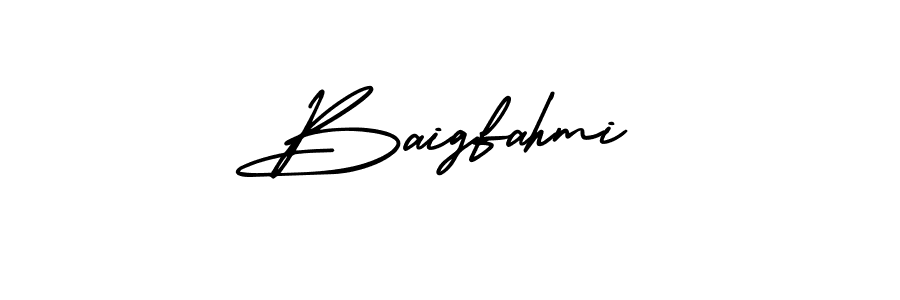 Similarly AmerikaSignatureDemo-Regular is the best handwritten signature design. Signature creator online .You can use it as an online autograph creator for name Baigfahmi. Baigfahmi signature style 3 images and pictures png