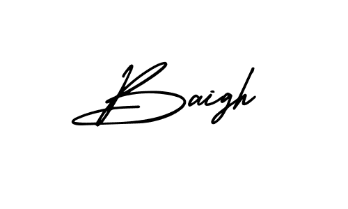 Design your own signature with our free online signature maker. With this signature software, you can create a handwritten (AmerikaSignatureDemo-Regular) signature for name Baigh. Baigh signature style 3 images and pictures png