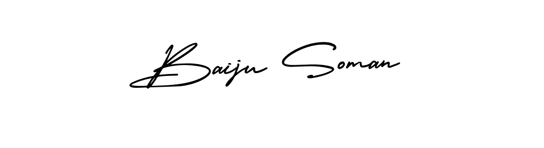 Create a beautiful signature design for name Baiju Soman. With this signature (AmerikaSignatureDemo-Regular) fonts, you can make a handwritten signature for free. Baiju Soman signature style 3 images and pictures png