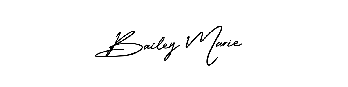 How to make Bailey Marie name signature. Use AmerikaSignatureDemo-Regular style for creating short signs online. This is the latest handwritten sign. Bailey Marie signature style 3 images and pictures png