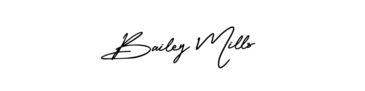 Bailey Mills stylish signature style. Best Handwritten Sign (AmerikaSignatureDemo-Regular) for my name. Handwritten Signature Collection Ideas for my name Bailey Mills. Bailey Mills signature style 3 images and pictures png