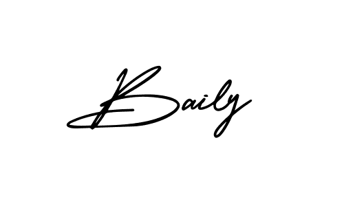 Design your own signature with our free online signature maker. With this signature software, you can create a handwritten (AmerikaSignatureDemo-Regular) signature for name Baily. Baily signature style 3 images and pictures png