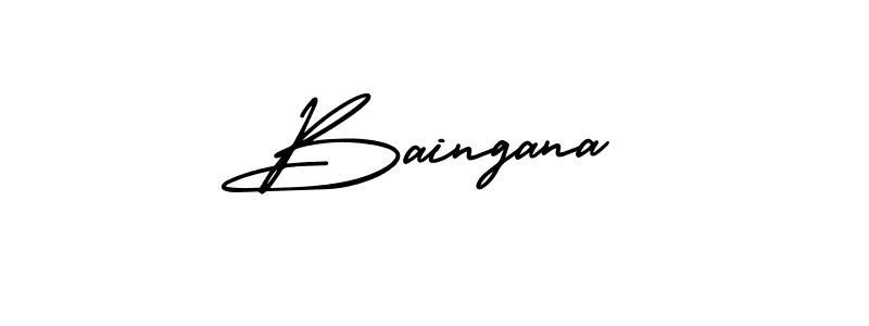 Create a beautiful signature design for name Baingana. With this signature (AmerikaSignatureDemo-Regular) fonts, you can make a handwritten signature for free. Baingana signature style 3 images and pictures png